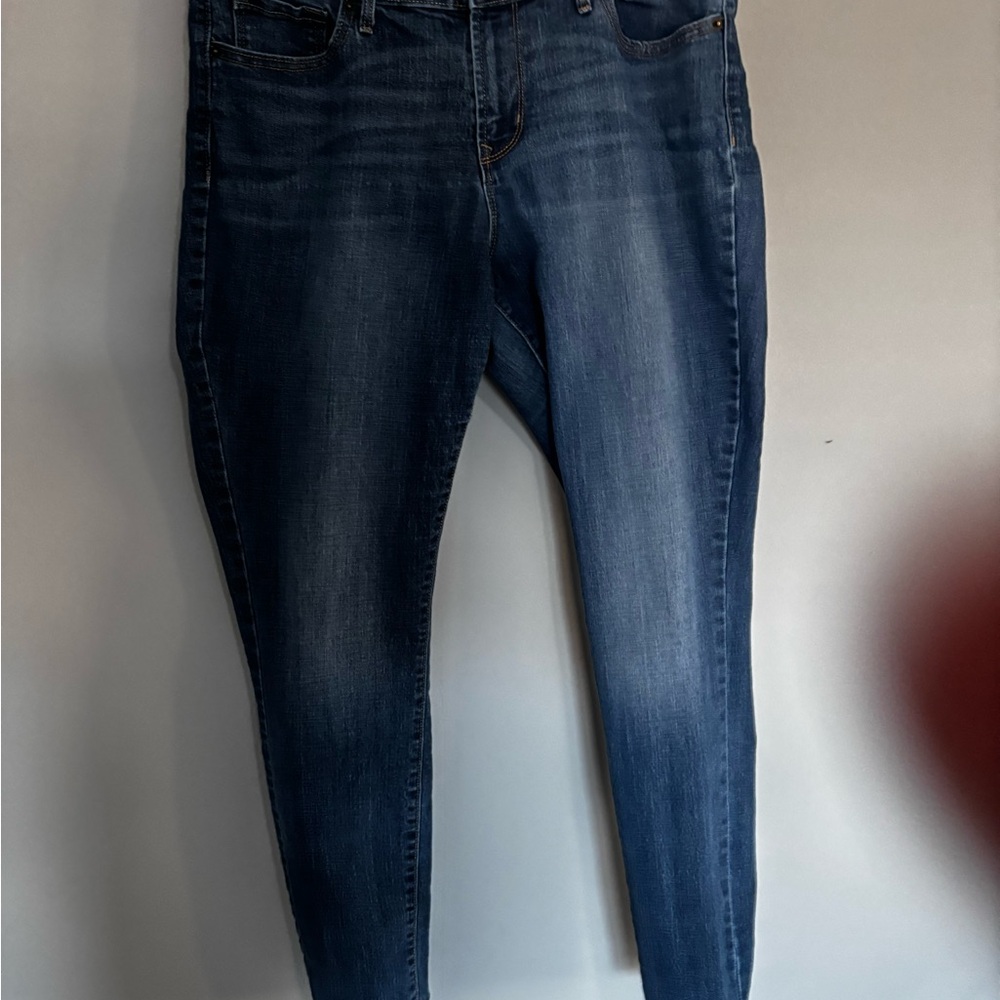 Old Navy Dark Blue Women's Skinny Jeans Size 12 Curvy Fit
